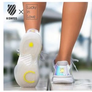 NWOT Lucky in Love x K Swiss tennis shoes, size 6.5